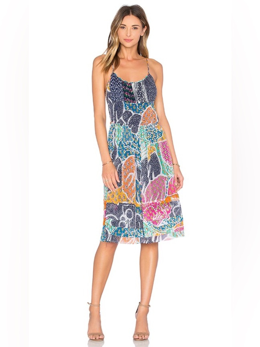 ❤️DVF Diane von Furstenberg “Flower Power Dream” Silk Sleeveless Summer Dress